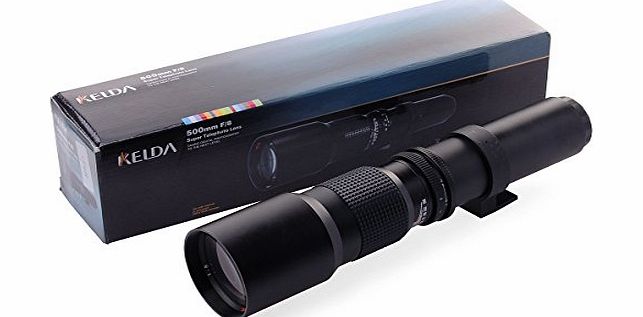 TOP-MAX Kelda Super 500mm f/8-32 Telephoto Lens for Nikon D3000, D3100, D3200 and More Nikon DSLR Cameras