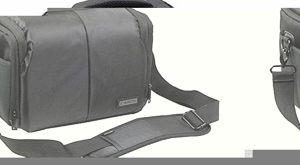 TOP-MAX Nylon gadget organizer bag - waterproof,multi-compartments,shoulder strap-Black-For Nikon, Canon, Sony,Olympus, Panasonic SLR DSLR digital camera