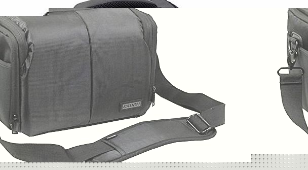 TOP-MAX Nylon gadget organizer bag - waterproof,multi-compartments,shoulder strap-Black-For Nikon, Canon, Sony,Olympus, Panasonic SLR DSLR digital camera