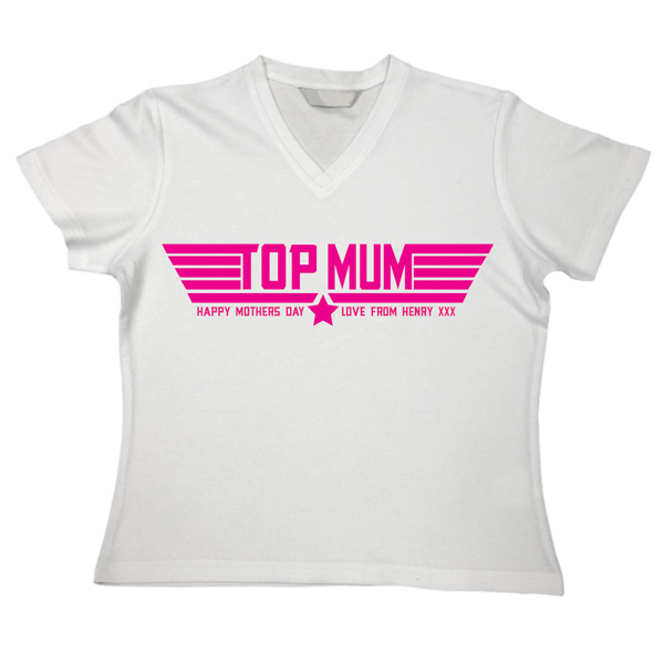 TOP Mum Personalised T-shirt Size 8/10