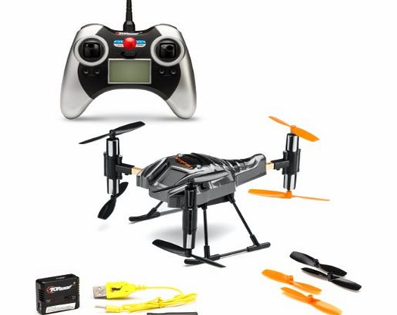 Top Race 3D Tumbling Scorpion Six Axis 4-Ch RC Remote Control Quad Copter RTF