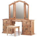 Topaz Mexican pine dressing table set furniture