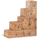 Topaz Mexican pine Kyoto step chest (left)
