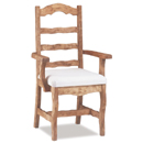 Mexican pine upholstered Provencal carver