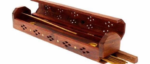 TopDeals4You S AND S Hand Made Wooden Incense Stick Burner/Holder Smokebox