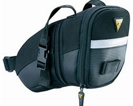 Aero Wedge Strap Mount Seat Pack - Black/Silver, Medium