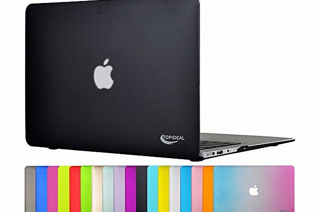 Topideal Rubberized Frosted Silky-Smooth Soft-Touch Hard Shell Case Cover for 13-inch MacBook Air 13.3`` (Model: A1369 and A1466)-Black