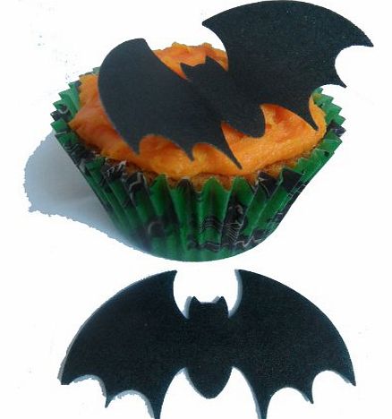 Toppercake Edible Wafer Halloween Bat Cup Cake Decorations