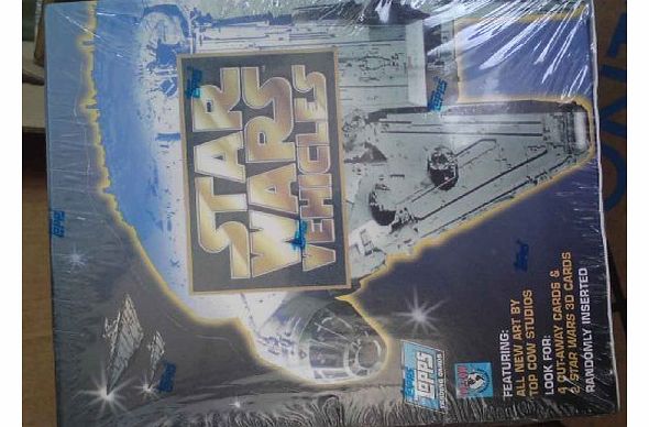 star wars vehicles trading card box 1997 - 36 packets in a new and sealed box