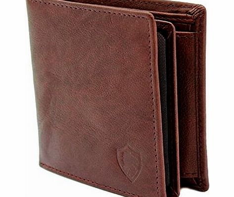 TOPSUM LONDON MENS LUXURY BROWN LEATHER WALLET COIN POCKET amp; ID WINDOW BY TOPSUM LONDON