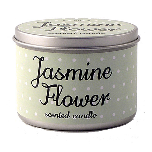 Jasmine Flower Scented Candle Tin