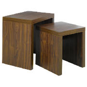 Torino Nest of 2 Tables, Walnut