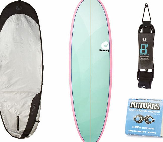 Torq Pink   Mint Fun Surfboard Package - 7ft 6