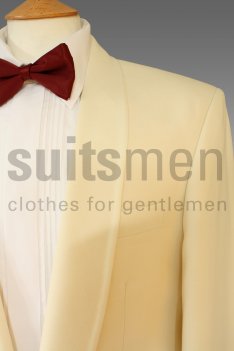 Torre Cream Shawl Collar Dinner Suit