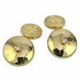 Torrini 18K Yellow Gold Diamond Cufflinks