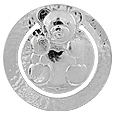 Torrini Chiselled Sterling Silver Teddy Bear Bookmark