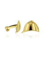 Torrini Hat 18K Yellow Gold Cufflinks