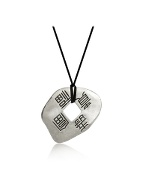 Torrini I Ching - Large Sterling Silver Pendant w/Lace