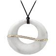 Torrini Pietrasanta - Marble and Diamonds 18K Gold Pendant