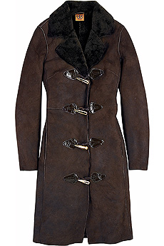 Tory Burch Fima distressed shearling coat