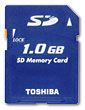 Toshiba - Secure Digital Memory Card - 1GB