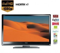 Toshiba 37XV503DG LCD Television   AT130-BP TV Stand - black glass