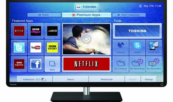 Toshiba 50L4353DB 50-inch Freeview HD Widescreen Full HD 1080p High Definition Smart LED TV