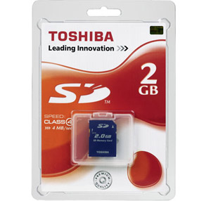 Toshiba Secure Digital (SD) Memory Card - 2GB - UKand#39;S LOWEST PRICE!