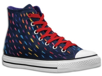 TotallyShoes Red Project Hi Rainbow Stitch