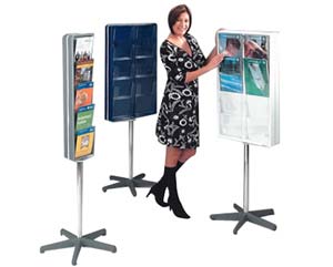 Totem 2 sided portable leaflet dispenser