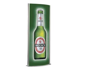 Totem illuminated freestanding poster frame