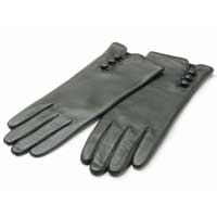 Totes 3 Button Silk Lined Leather Black Small