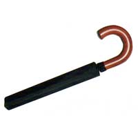 Classic Wood Crook Umbrella Black