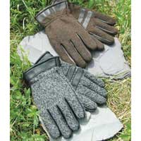Totes Knit with Leather Trim Gloves Large / XL