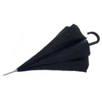Totes Manual Black Plastic Umbrella Black