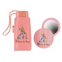 Totes Umbrella and Compact Mirror Set Various Designs