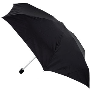 Totes Wonderlight Mens Umbrella with Case- Black