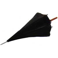 Totes Wooden Umbrella Black