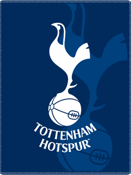 Tottenham Hotspur Spurs Shadow Crest Football Fleece Bed Throw Blanket
