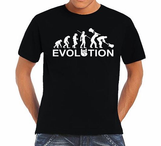 Touchlines Evolution Heavy Metal Rock T-Shirt Black, L