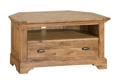 toulouse Antique Oak Corner TV Unit