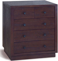 toulouse Dark Oak 2 over 3 Chest of Drawers