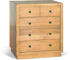toulouse Oak 2 over 3 Chest of Drawers
