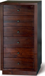 toulouse Walnut 6 Drawer Tallboy Chest of Drawers