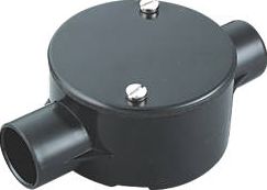 Tower, 1228[^]32861 2-Way Through Box 20mm Black Pack of 1 32861