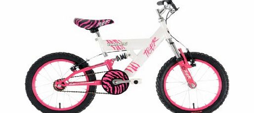 Townsend Girls Tiger Bike - Pink/white, 5-7 Years