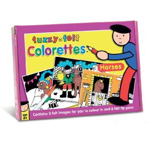 Toy Brokers Fuzzy Felt Colorettes Rainbow Painting Horses