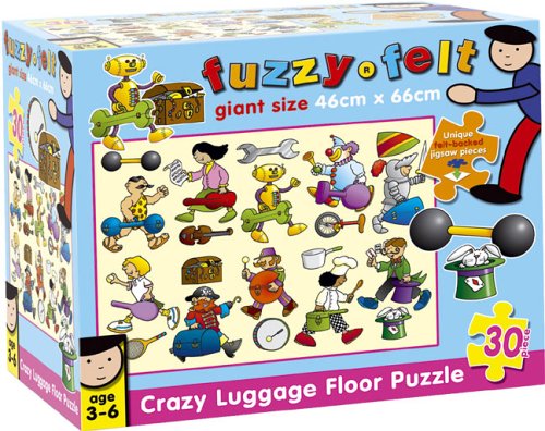 Fuzzy-Felt Crazy Luggage Floor Puzzle