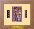 Toy Story II - Double Film Cell: 245mm x 305mm (approx) - beech effect frame with ivory mount