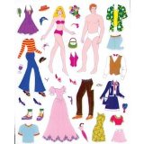 Toyday Sheet of Fashion Doll Stickers